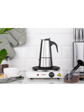 Гейзерна кавоварка Ardesto Gemini Apulia, 4 чашки, нержавіюча сталь