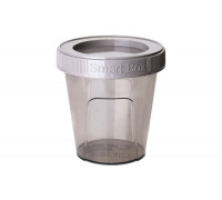 Контейнер круглий "Smart Box" 0,18 л. (коричневий прозорий) 