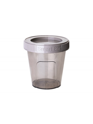 Контейнер круглий "Smart Box" 0,18 л. (коричневий прозорий) 