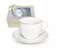 Набір чашка з блюдцем S&T "Белла"  (чашка 260мл, блюдце 13,5см)