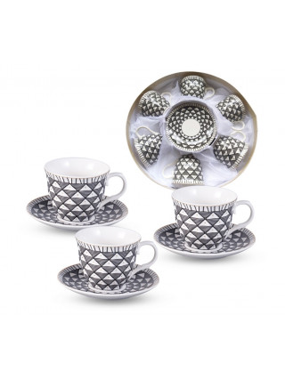 Сервіз чайний 12 пр S&T "Роберта"  ( чашка 240мл, блюдце 14см)