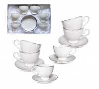 Сервіз чайний 12пр. S&T "Аделіна"  ( чашка 250мл, блюдце 14см)