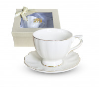 Набір чашка з блюдцем S&T "Лауретта" ( чашка 240мл, блюдце 14см)