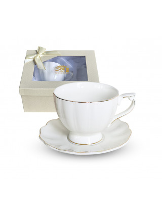 Набір чашка з блюдцем S&T "Лауретта" ( чашка 240мл, блюдце 14см)