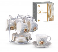 Сервіз 12ел. на стійці "Жасмин"  ( чашка 230мл, блюдце 14см)