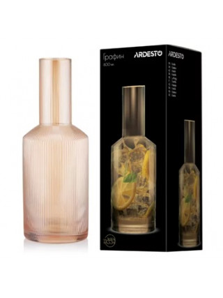 Графин Ardesto 800мл, скло, золотистий