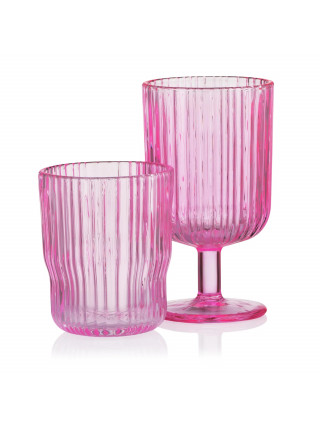 Набір келихів Ardesto 300мл, 2 шт, скло, рожевий