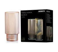 Набір склянок високих Ardesto 380мл, 2 шт, скло, золотистий