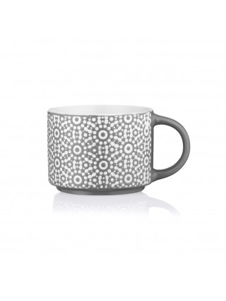 Кружка 330 мл, Ardesto Weaving G, порцеляна, біло-чорний