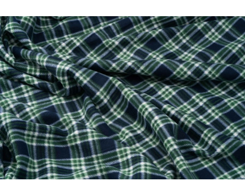 Плед Ardesto Fleece, 160*200 см, 100% поліестер, клітинка зелена