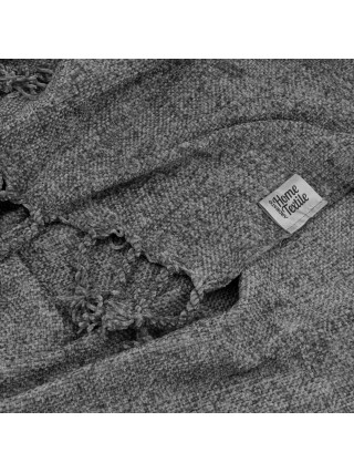 Плед Ardesto Chenille 140х190см, 100% поліестер, сірий темний