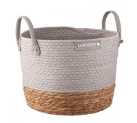 Кошик Ardesto minimalism 28х28х22см, паперовий шпагат, рогожка, сірий