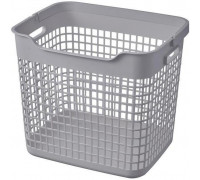Кошик для білизни Ardesto 38x29.5x33см, 26л, пластик PP, сірий