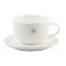 Чашка чайна 240 мл Tudor England Royal White з блюдцем