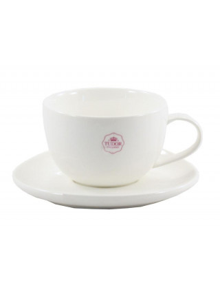 Чашка чайна 350 мл Tudor England Royal White з блюдцем