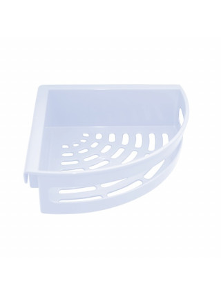 Поличка для ванної кутова (біла) 19*19*6 см.