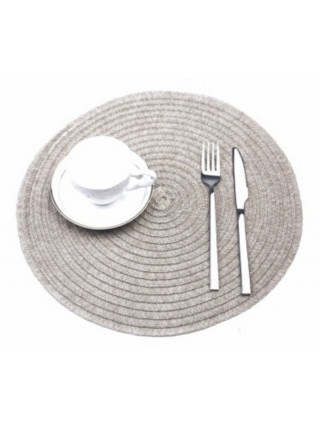 Килимок для сервірування столу Empire Рон круглий бежевий д. 38 см