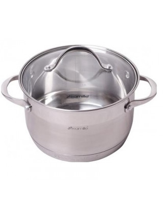 Каструля Kamille Thick 3,9 л., нержавіюча сталь, 7-ми шарове дно, індукція 