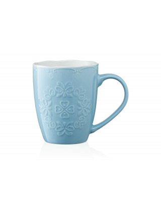 Кружка 330 мл Ardesto Barocco, блакитна, порцеляна