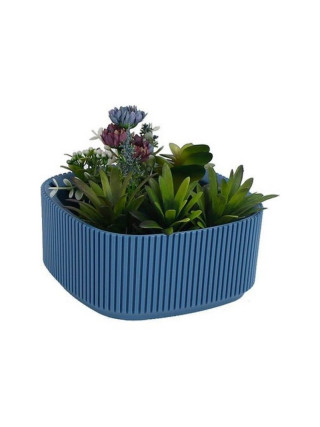 Вазон "Pera kare saksi" 2,3 л, 16,6*16,6*13см, Karasu (синій)*20