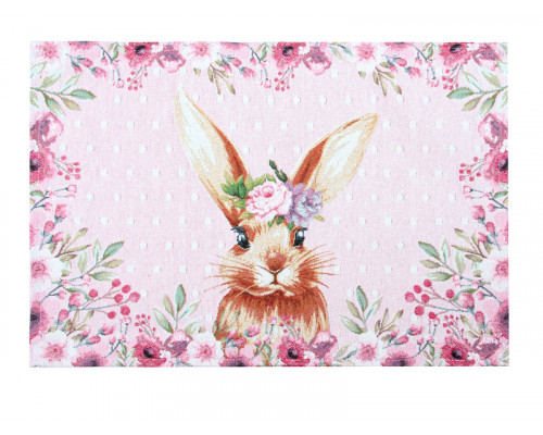 Гобеленова серветка Lefard "Пасхальний кролик" 35*45 см., рожевий