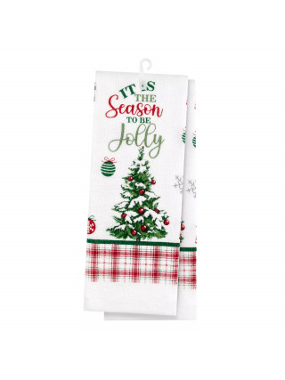 Набір рушничків для кухні Ardesto Christmas Tree 38х63см, 2шт, 100% бавовна, зелений
