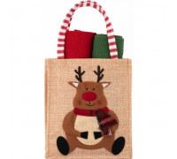 Подарунковий набір рушничків в мішечку Ardesto Christmas Deer 38х63см, 2шт, 100% бавовна, червоний, зелений