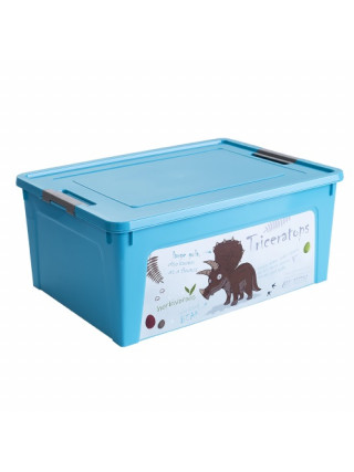 Контейнер дитячий "Smart Box" з декором 7,9л. (бірюзовий, Динозавр)