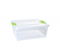 Контейнер універсальний "Smart Box" Practice 0,65л., 16*12*7см (прозорий/оливковий)