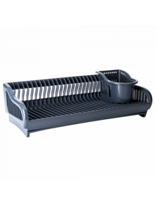 Сушка для посуду пластикова Алеана "2 в 1" 53*23*19 см. (граніт)