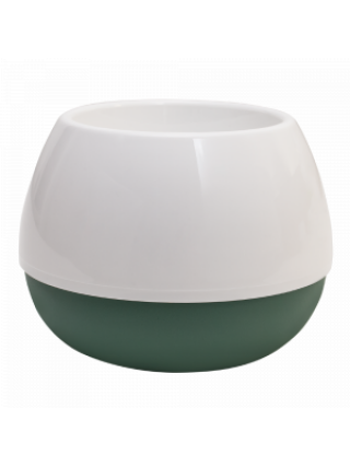 Вазон "Smile" d10см. 16*11см. (білий/зелений)