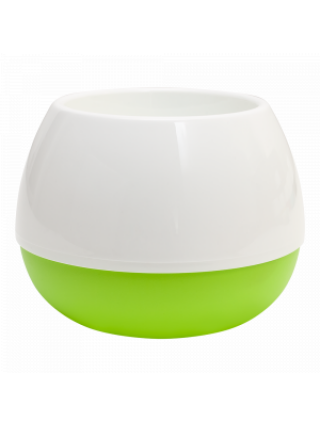 Вазон "Smile" d10см. 16*11см. (білий/оливковий)