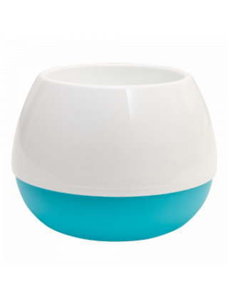 Вазон "Smile" d14см. 21*15см. (білий/бірюза)