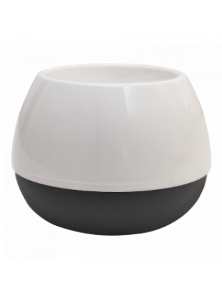 Вазон "Smile" d14см. 21*15см. (білий/граніт)
