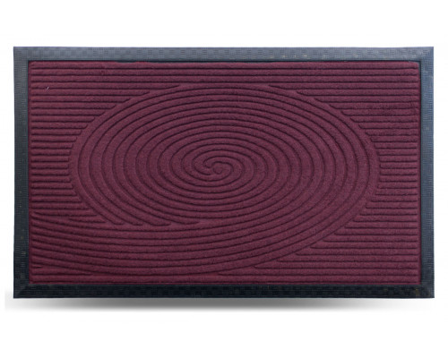 Килим гумовий Dariana MX 45*75 см з ворсовим покриттям (бордовий) 
