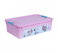Контейнер дитячий "Smart Box" з декором 14 л. Pet Shop (рожевий/рожевий/бірюзовий)