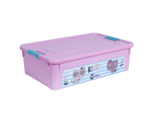 Контейнер дитячий "Smart Box" з декором 14 л. Pet Shop (рожевий/рожевий/бірюзовий)