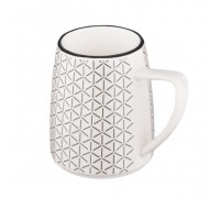 Кружка 360 мл Ardesto Lamberto, порцеляна, біло-сірий