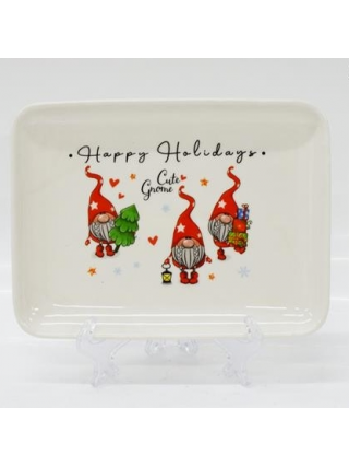 Блюдо Ardesto Gnomes, 20*15см, порцеляна, прямокутне