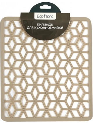 Килимок для кухонної мийки "Ромб" 29х26см, бежевий