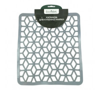 Килимок для кухонної мийки "Ромб" 29х26см, сірий