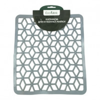 Килимок для кухонної мийки "Ромб" 29х26см, сірий