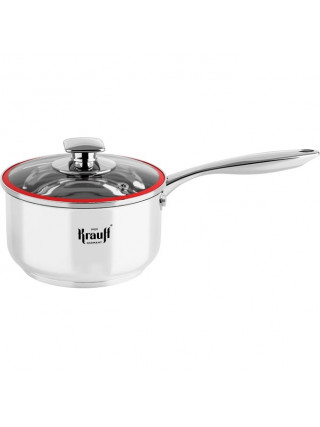 Ківш Krauff Prime Сhef mini д.12 см. 0,7 л  із скляною кришкою 