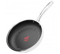 Сковорода 3-ply Krauf Nano Pro діам.24см. із нерж. сталі з антипр. покриттям та термоіндикатором,  