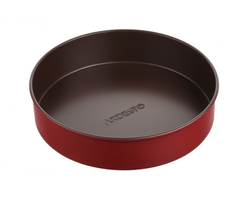 Форма для випічки кругла Ardesto Golden Brown d-24 см., вуглецева сталь (червоний)