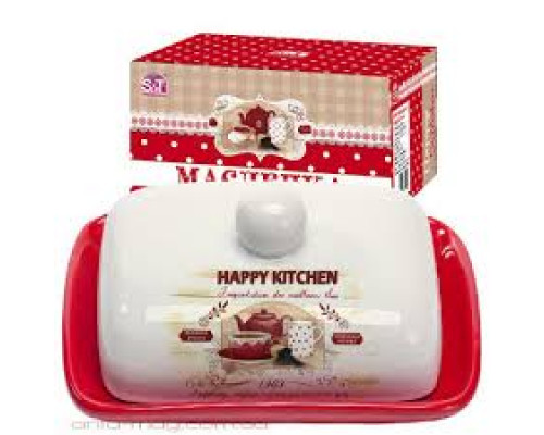 Маслянка керамічна S&T "Happy Kitchen" (13*18 см., h-5,5 см.) 