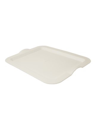 Піднос пластиковий прямокутний Алеана 46*36*4 см. (біла троянда)