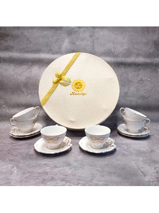 Сервіз чайний S&T Білий бант 12 пр. (чашка 220 мл., блюдце 15 см.) 