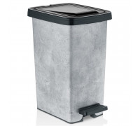 Відро для сміття з малюнком DECOR Slim 15л сірий камінь stone164