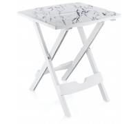 Стіл розкладний з малюнком DECOR 128 білий мармур 445*380*485 мм 